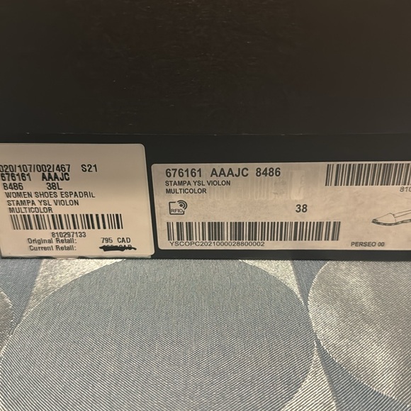 Brandnew YSL Espadrille Violin Multi Color - Picture 4 of 5